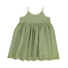 Organic Muslin Dress "Louisa Dried Green"