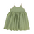 Organic Muslin Dress "Louisa Dried Green"