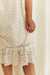 Organic Lace Dress "Lace Daisies Dress Off-White"