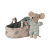 Baby Mouse in Carry Cot, blue