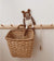 Alpaca Wool Knit Toy "Teddy Ecru Overalls"