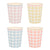 Paper Cups "Gingham", set of 12