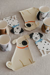 Pappteller "Mops - Pug", 8er Set