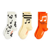 Organic Socken "Note" GOTS, 3er Pack