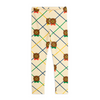 Organic Leggings "Bear Check aop" GOTS - off-white