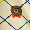 Organic Leggings "Bear Check aop" GOTS - off-white