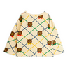 Organic Longsleeve Shirt "Bear Check aop" GOTS, off-white