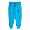 Organic Sweatpants "Dog Emb" GOTS - blue