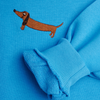 Organic Sweatshirt "Dog Emb" GOTS - blue