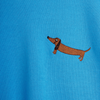 Organic Sweatshirt "Dog Emb" GOTS - blue