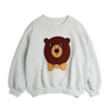 Organic Sweatshirt "Bear Chenille" GOTS, grey melange