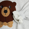 Organic Sweatshirt "Bear Chenille" GOTS, grey melange