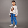 Organic Sweatshirt "Bear Chenille" GOTS, grey melange