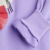 Organic Sweatshirt "Cat with Bowtie Chenille" GOTS, purple