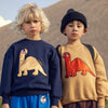 Organic Sweatshirt "Dino Application" GOTS, blue