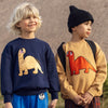 Organic Sweatshirt "Dino Application" GOTS, blue