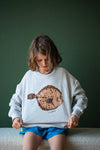 Organic Sweatshirt "Flundra" GOTS, grey melange