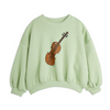 Organic Sweatshirt "Violin" GOTS, green