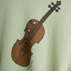 Organic Sweatshirt "Violin" GOTS, green