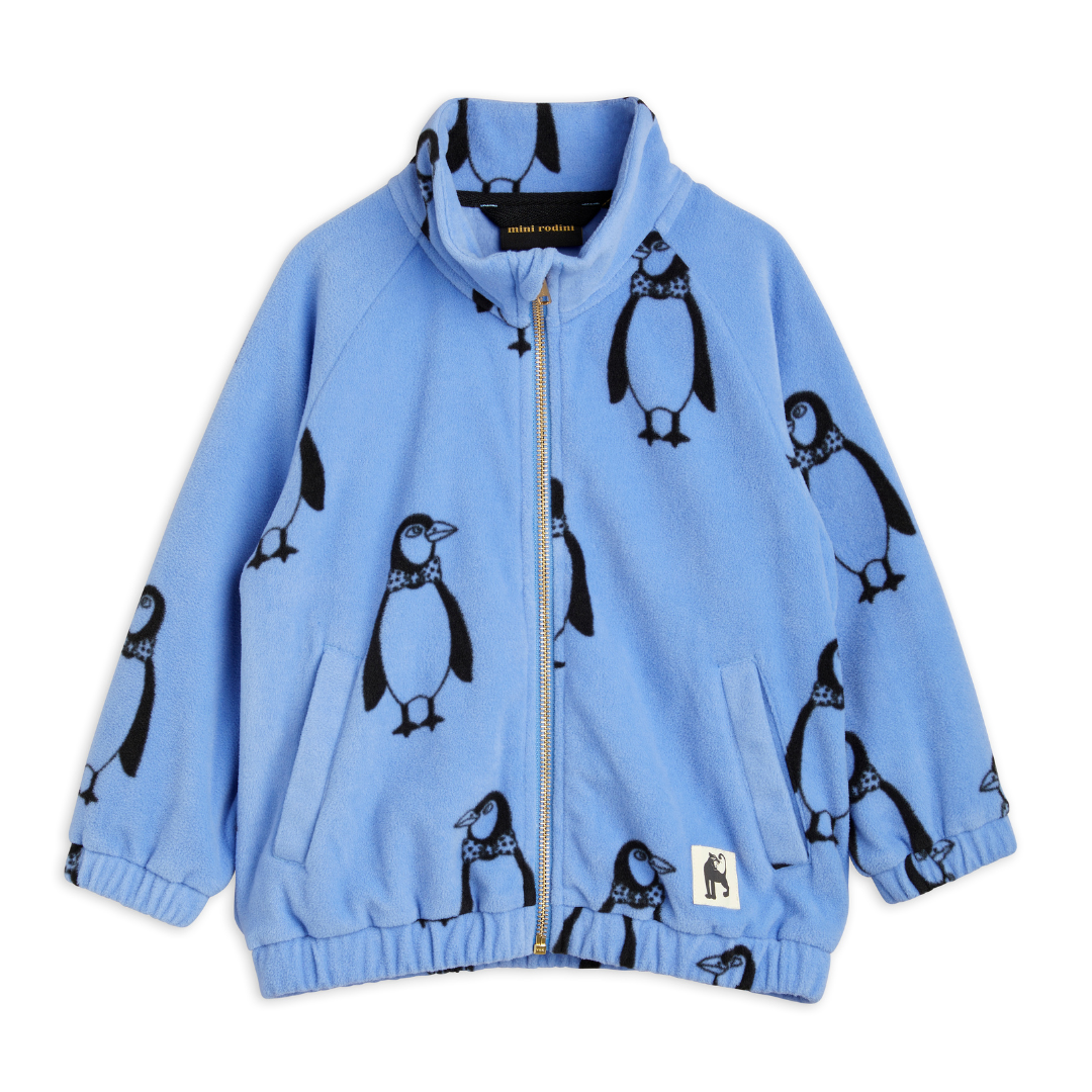 mini rodini 犬プリントコート 92−98 Penguin K2 Parka Beige | Mini Rodini