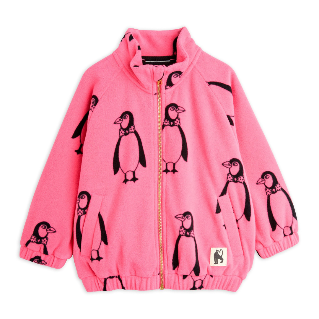 mini rodini ピンク アウター 92/98 Mini Rodini Penguin Fleece Jacket - pink – KND