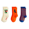 Organic Socks "Lingonberries" GOTS, pack of 3