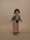 Flanell Hose "Paprika Gingham Culottes Pants"