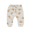 Organic Baby Sweatpants "Dog", light grey melee
