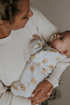 Organic Baby Sweatpants "Dog", light grey melee