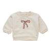 Organic Baby Sweatshirt "Bow", ivory