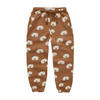 Organic Sweatpants "Moustache Dog", mocca