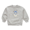 Organic Sweatshirt "Space Cat", grey melee