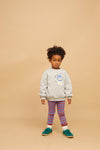 Organic Sweatshirt "Space Cat", grey melee