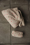 Pouch "Ecru Teddy Hearts"