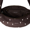 Mini Cross Body Bag "Brown Hearts Puffy"