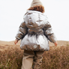 Pufferjacke "Eli" GRS - silver flower meadow