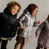 Pufferjacke "Eli" GRS - silver flower meadow
