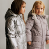 Pufferjacke "Eli" GRS - silver flower meadow