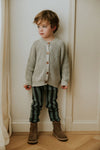 Organic Raglan Cardigan "Grey Melange"