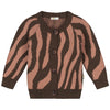 Organic Raglan Cardigan "Pink Zebra"
