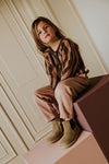 Organic Raglan Cardigan "Pink Zebra"