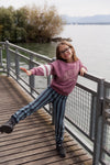 Organic Streifen Leggings "Blue Monday"