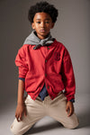 Organic Soft Brushed Fleece Cardigan "Berlin Red Velvet"