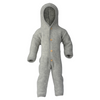 Baby Wollfleece Overall mit Kapuze "hellgrau melange"