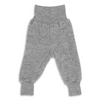 Baby Wollfleece Hose "hellgrau melange"