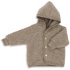 Wollfleece Kapuzenjacke "walnuss melange"