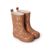 Lined Rain Boots "Flora Brick"