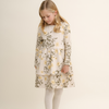 Organic Jersey Kleid "Flos Beige", 1-2J