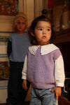 Kids Merino Knit Vest "Harvey Lilac"