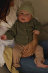 Merino Baby Knit Cardigan "Inga Artichoke"